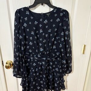 Trixxi Navy Blue Floral Mini Dress